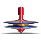 UFO Tops - Height 611 | Metal Spinning Top | Inspired by the 1986 Soviet Union UFO Incident | Psychedelic Steel UFO Body and Fireball Red Power Core&trade;