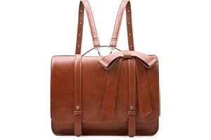 ECOSUSI Briefcase for Women Messenger Backpack PU Leather 14 inch Laptop Bag Satchel Computer Bag for College Business Travel