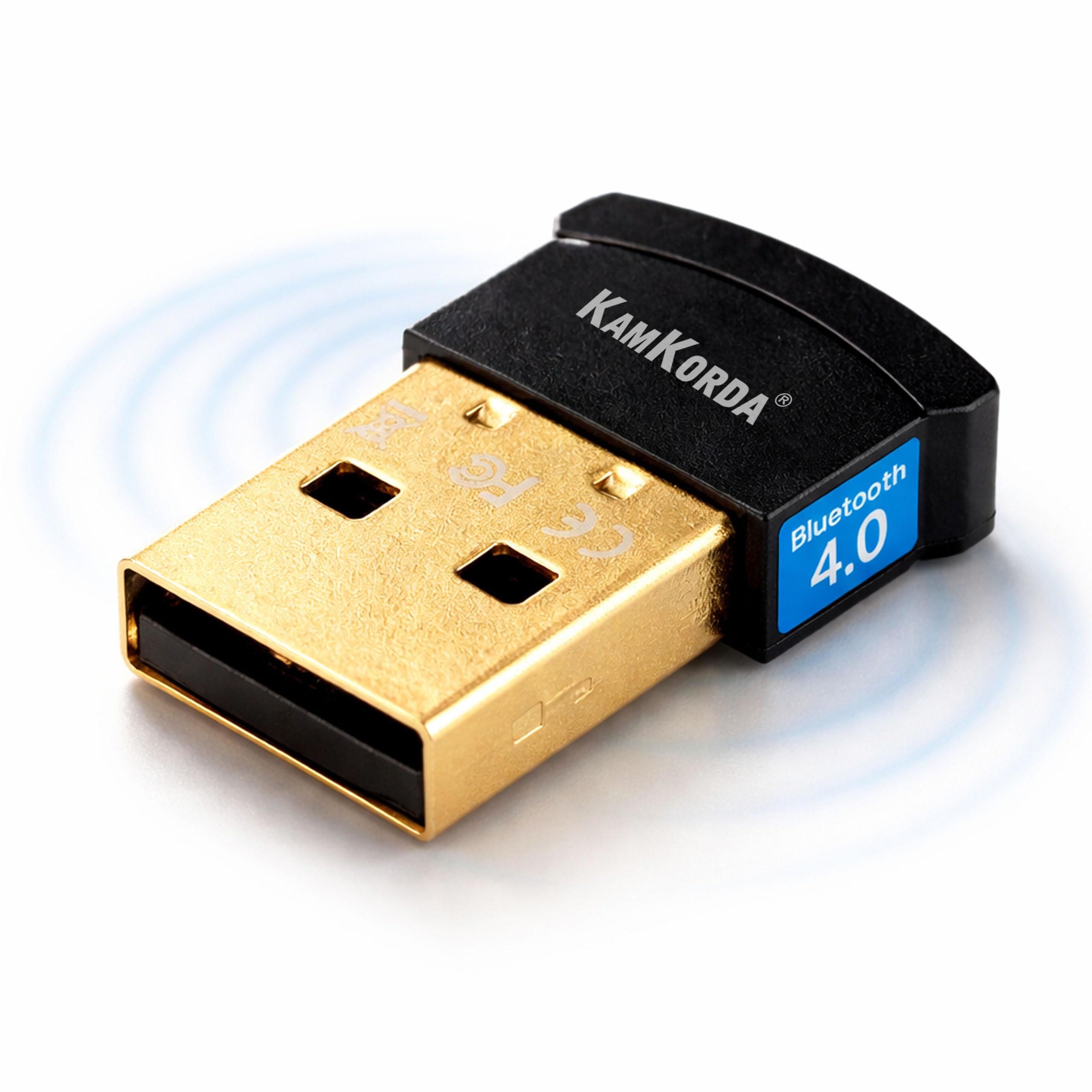 KamKorda USB Bluetooth Adapter for PC, Bluetooth Dongle USB 3.0, Wireless Adapter for PC, Laptop, Headphones, Keyboard, Mouse – Plug & Play – 10m Range
