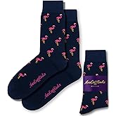 AUSCUFFLINKS Pink Flamingo Socks | Work Socks for Him | Fun Birthday Gift for Guys (Pink Flamingo)