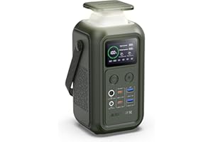 AsperX Portable Power Station (60,000mAh), Dual 140W Fast Charging (Total 200W), LiFePO4 Battery, 192Wh Power Bank Station, Generator for Home Use, Home Backup for Travel, Camping, Emergency (Green)