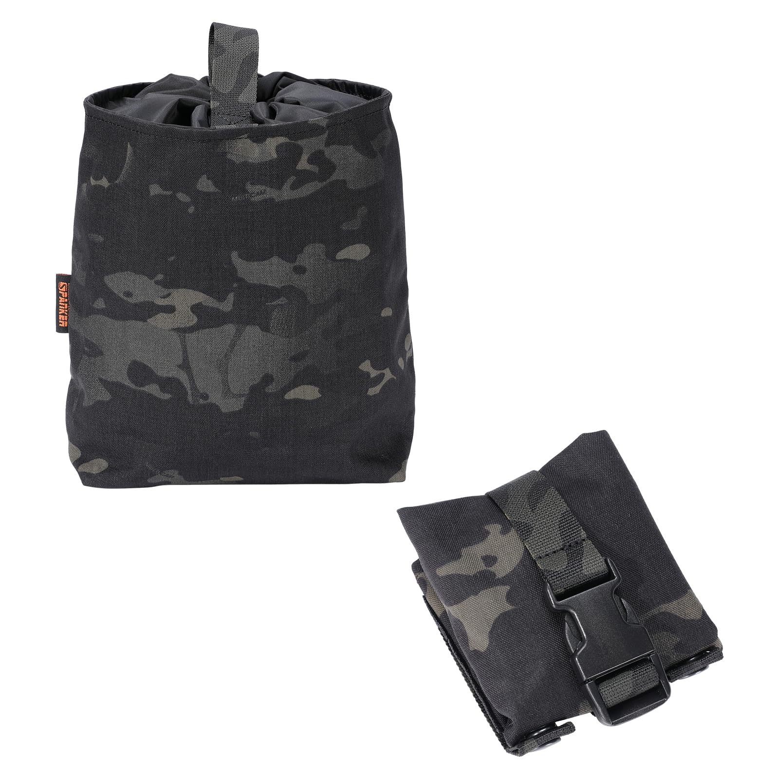 EXCELLENT ELITE SPANKER Outdoor Tactical Molle Dump Collapsible Pouch Drawstring Magazine Dump Pouch(MCB)