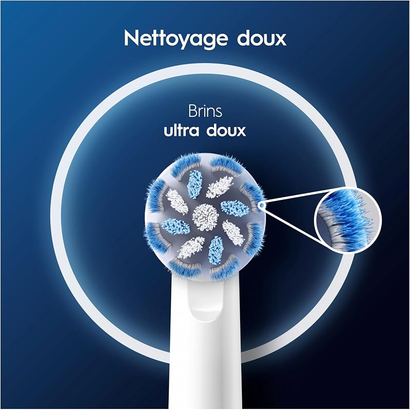 Brossettes de Rechange Sensitive Clean, lot de 12, Blanches