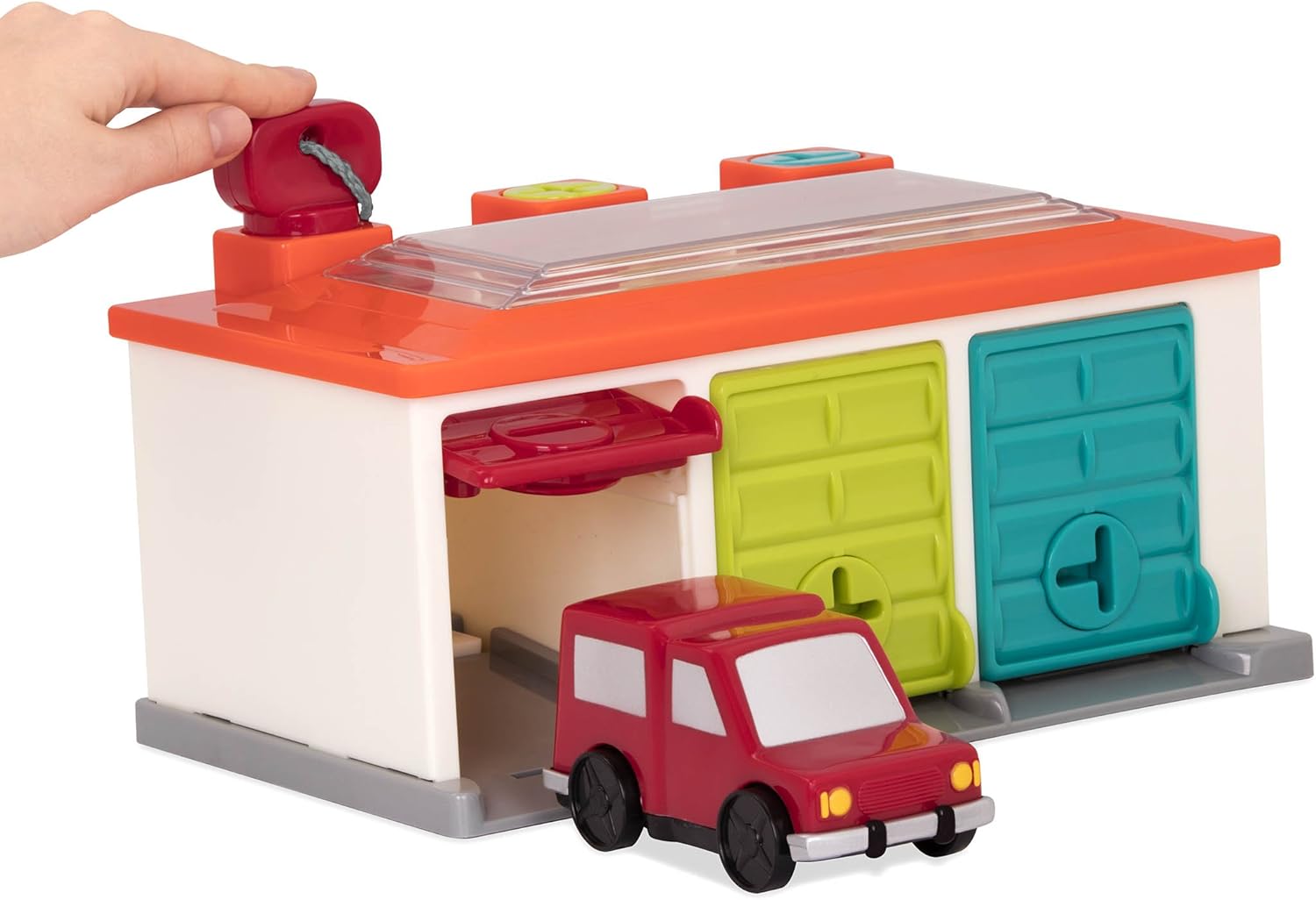 toy garage with keys