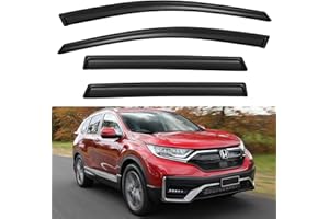 YQAUTEC Window Rain Guards Shield for Honda CR-V 2017 2018 2019 2020 2021 2022, Window Vent Visors Shades Wind Deflectors for 17-22 CRV
