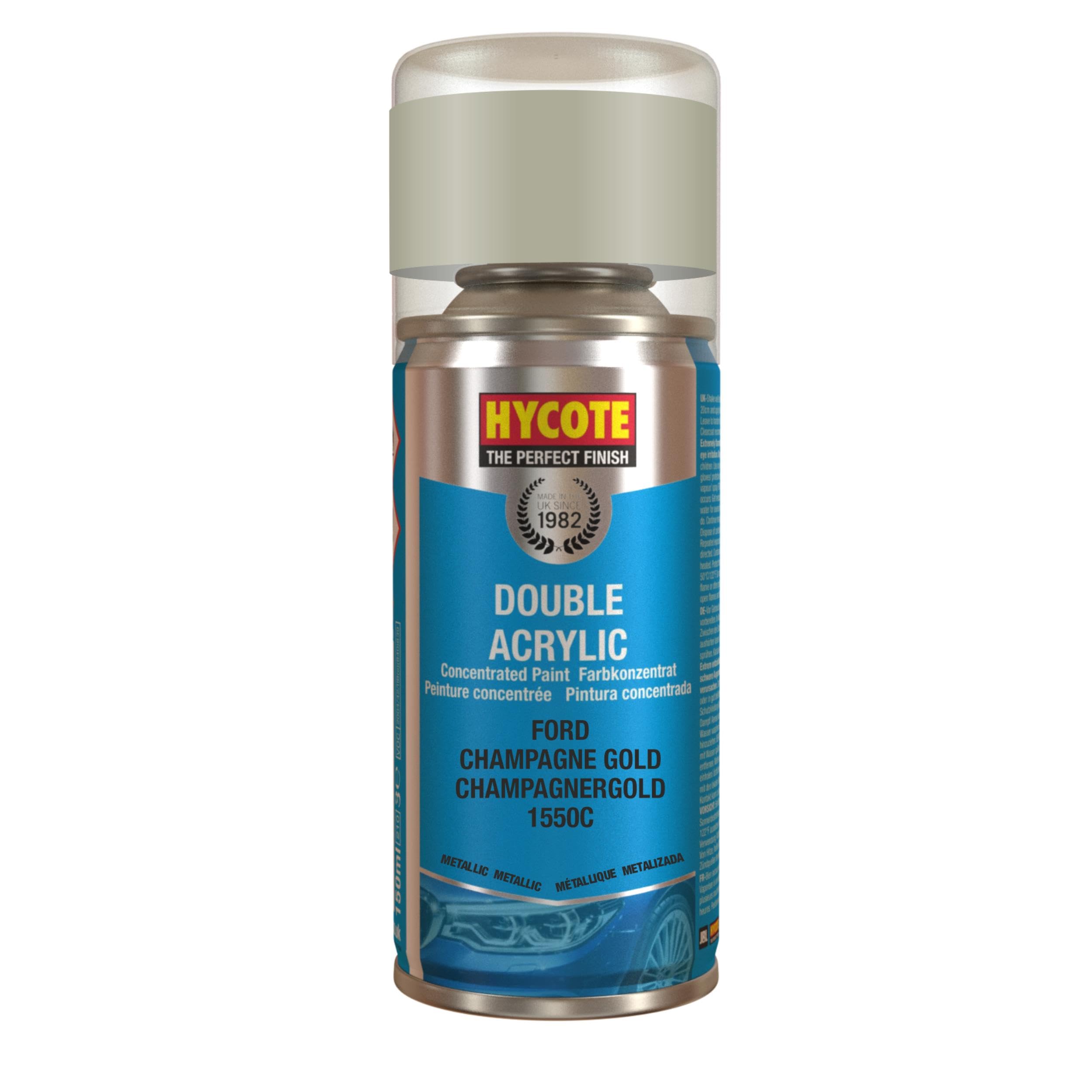 Hycote Double Acrylic Aerosol Car Spray Paint, Ford - Champagne Gold, 150 ml