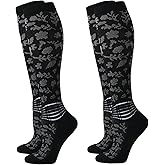 IRAMY Compression Socks for Women Ankle Support Moisture Wicking Knee High Socks 2 Packs