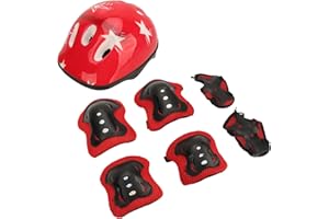 Dpofirs Lightweight Helmet for, Sports Safety Equipment Set, Adjustable Protective Gear for Cycling Ages 5-14, Hard Cover, Th