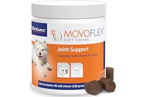 MOVOFLEX Joint Support Supplement for Small Dogs - Hip and Joint Support - Dog Joint Supplement - Hip and Joint Supplement Dogs - 60 Soft Chews (by Virbac)