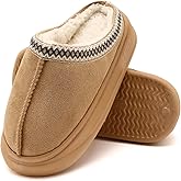 Yueerlu House Slippers for Woman Men, Womens slippers Platform EVA sole Warm Fuzzy Faux Fur Lined Suede Short Ankle Boots Memory Foam shoes for Women Anti-Slip Boot Indoor Size