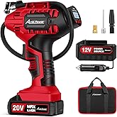 AVID POWER Tire Inflator Portable Air Compressor, 20V Cordless Car Tire Pump, Rechargeable Battery Powered Air Compressor w/1
