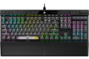 CORSAIR K70 MAX RGB Magnetic-Mechanical Wired Gaming Keyboard - Adjustable Actuation MGX Switches - Rapid Trigger Mode - PBT Double-Shot Keycaps - iCUE Compatible - QWERTY NA Layout - Black