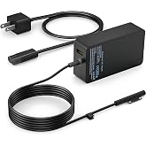 YURCIPWE Surface Pro Charger 65W, Surface Laptop Charger Compatible with Microsoft Surface Pro 11/10/9/8/7+/7/6/5/4/X, Surface Laptop 7/6/5/4, Surface Book 3/2, Surface Go 3/2/1 with 8.8ft Power Cord