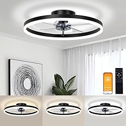 VOLISUN Low Profile Ceiling Fans with Light and