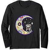 Pug Dia de Los Muertos Skeleton Sugar Skull Long Sleeve T-Shirt