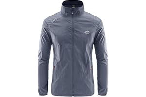 Men Sun Jacket UPF 50+ Hoodie Full Zip UV Protection Long Sleeve Shirts SPF Cooling Lightweight Thin Athletic Jackets