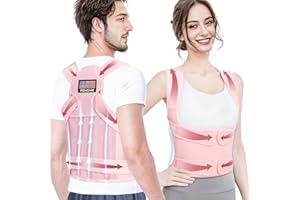 PEMEME Posture Corrector for Women and Men - Adjustable Back Brace for Pain Relief - Enhances Posture and Provides Lumbar Support - Upper and Lower Back Straightener - Breathable Back Support (Pink, X-Large)