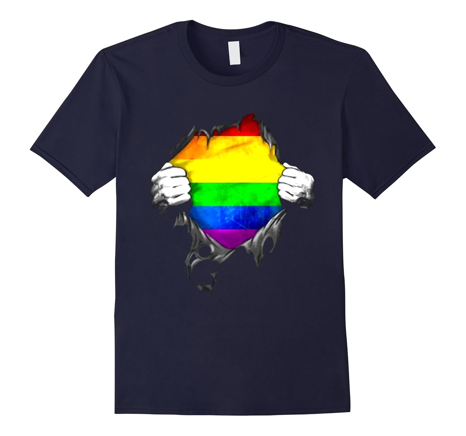 Rainbow Lesbian Gay Pride LGBT Super Stronger T-Shirt-Rose