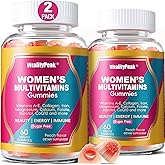 VitalityPeak Womens Multivitamin Gummy - Methylated Multivitamin for Women with Iron, Biotin, Collagen, Inositol, CoQ10, Folate - Support Beauty, Energy, Immune- Sugar Free, 120CT, Peach Flavor