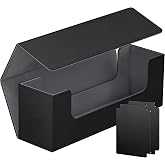 Homthy Card Deck Case for Trading Cards, Leather Magnetic Closure Commander Card Storage Box Holding 600+ Sleeved Cards Fit for MTG TCG and Sport Cards