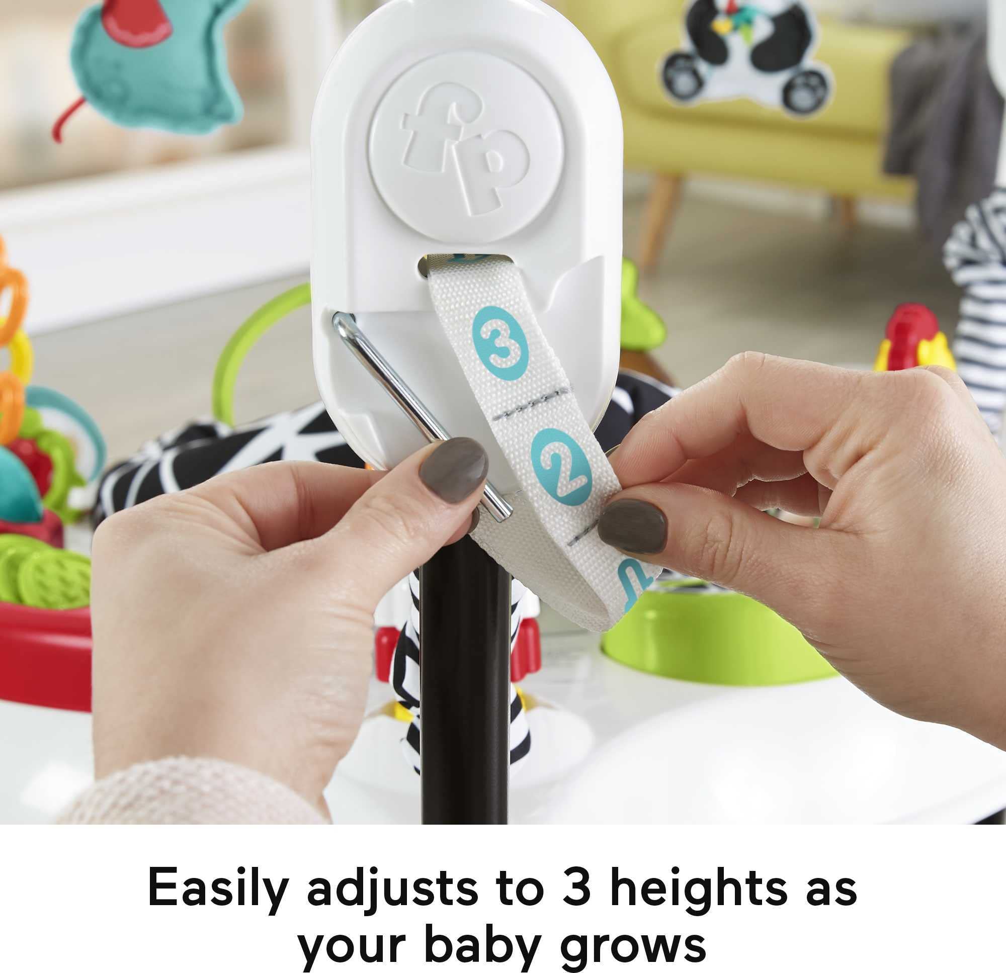 Fisher-Price Baby Bouncer Pink Petals Jumperoo Musical Activity Center with Lights Sounds & Developmental Toys