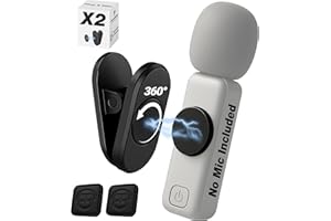 Magnetic Clip for Wireless Lavalier Microphone with Leather Magnetic Mount – 360° Strong Mic Magnet Mount for Mini Mic Pro, M