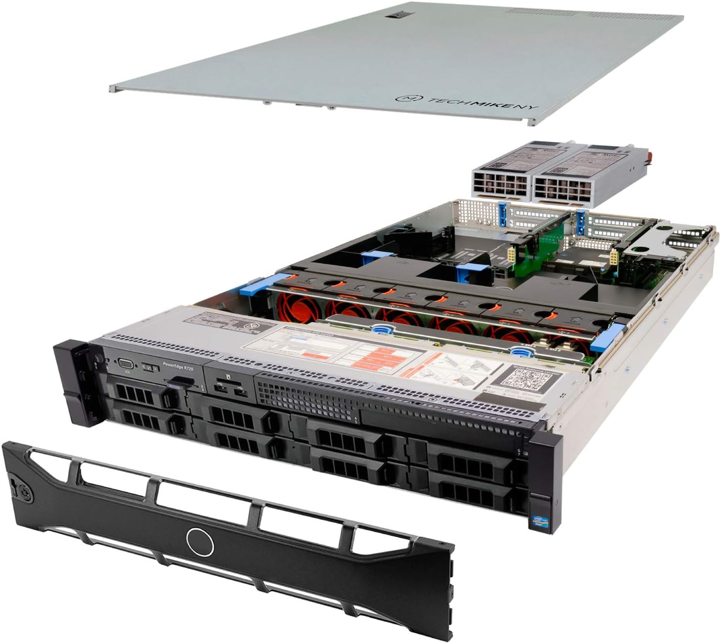 TechMikeNY Server 2X E5-2643 3.30Ghz 8-Core 96GB H710P PowerEdge R720 (Renewed)