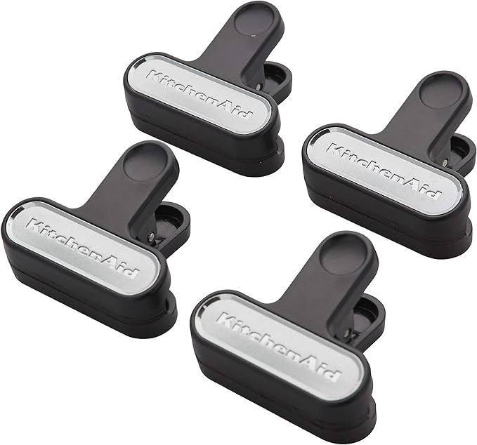KitchenAid Classic Small Bag Clips, set of 4, Onyx Black