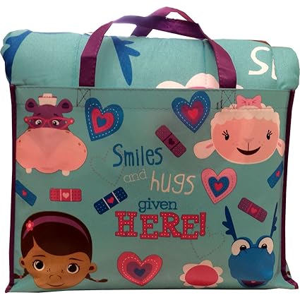 Amazon Com Doc Mcstuffins Twin Bedding Set Smiles Hugs Comforter