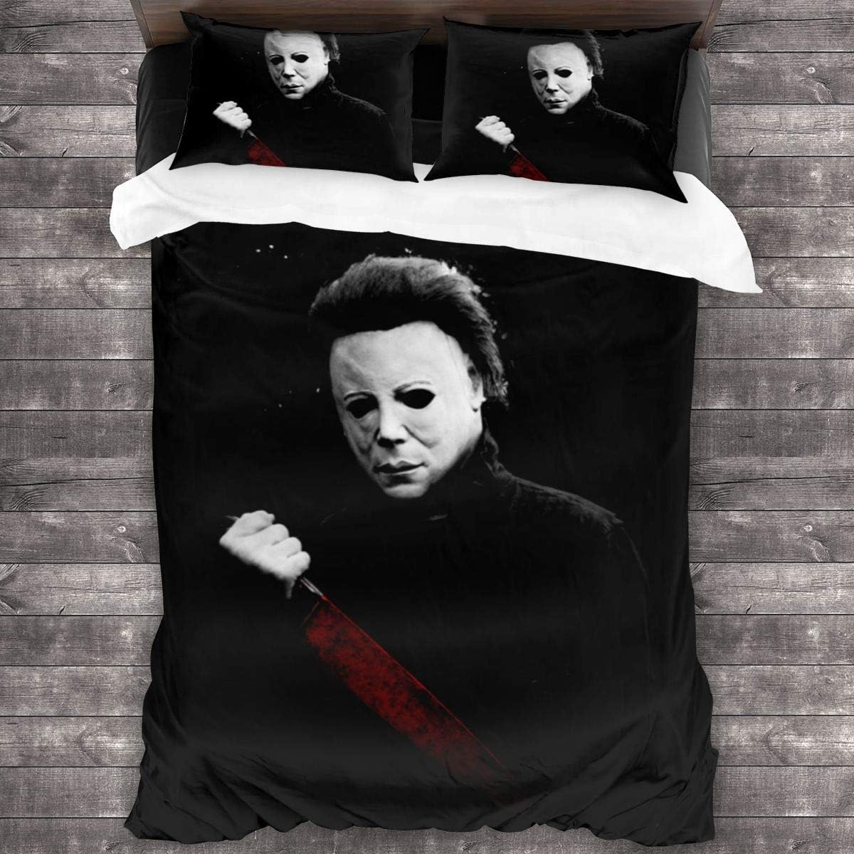 YRAI Mi-Chael My-ers 3D Bedding Set,3 Pieces (1 Duvet Cover +2 Pillowcases) Ultra Soft Microfiber