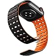 Bandletic Magnetic Watchband Compatible with Apple Watch Bands for Women and Men 42mm(Series 10)/41mm/40mm/38mm, Rugged Silicone Sport Replacement Strap for iWatch SE2/SE/10/9/8/7/6/5/4/3/2/1