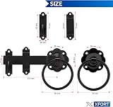 XFORT Black Ring Gate Latch Garden Gate Latch Door Catch Lock view 6