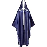 daizbella Women Renaissance Hooded Cape Velvet Medieval Cloak Halloween Costume Witch Cloak Hobbit Costume