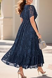 Navy Blue Dress for Women Plus Size Wedding Guest