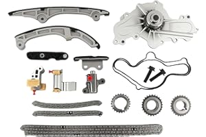 DAYSYORE Engine Timing Chain Kit + Water Pump Fits for 2007-2011 Ford Flex Taurus Edge 3.5L for 2007-2011 MKX MKS MKT MKZ 3.5L for 2008-2011 CX-9 6 3.7L Replace OE AT4Z-6306-A 7T4Z-6256-A 7T4Z-6268-CA