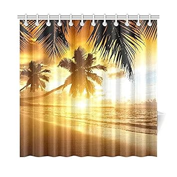 Amazon Com Sunset Beach Palm Trees Nature Island Coastal For Home
