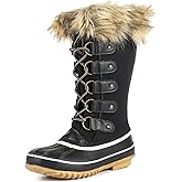 GAWBAW Winter Snow Boots for Women - Waterproof Duck Boots Fur Lined Snow Booties Rain Boots For Women