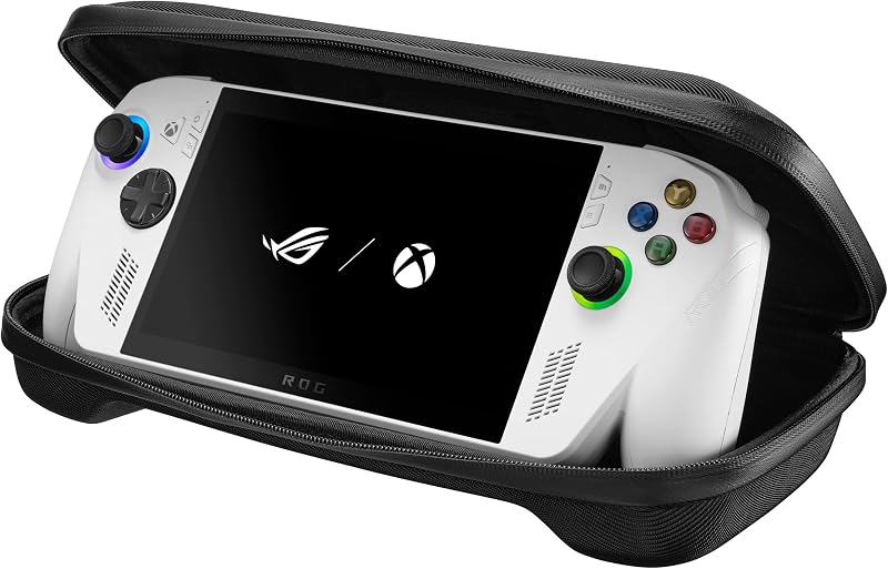 Funda ROG Xbox Ally (2 en 1) Premium, Negro, Resistente al Agua, con Compartimento Desmontable para Cargador, Forro de Vellón Suave