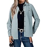 Astylish Womens Jacket Shirts Casual Long Sleeve Button Down Lightweight Fall Fashion Jackets Outfits