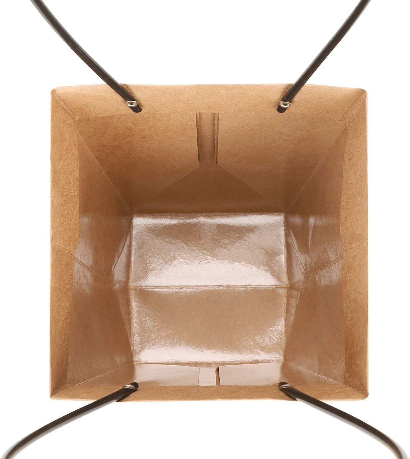 10Pcs Kraft Paper Flower Gift Bags Waterproof Bouquet Carrier Bags Box with Handle Brown Paper Tote Bags for Valentine's Day Fresh Flower Plant Gift - Image 4