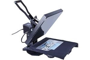 CO-Z High-Pressure Clamshell Heat Press Machine 15" x 15", Revolutionary Drawer Design Tshirt/Garment Sublimation Heat Transf