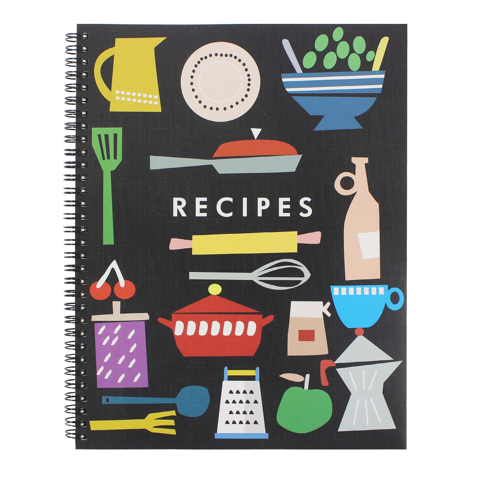 YBCPACK A4 Recipe Notebook for Own Recipes, 8.5" x 11" Blank Recipe Book, Spiral Cookbook Recipe Journal Notebook Include 120 Recipes Page