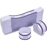 LLIKED 1000 Currency Straps Bill Wrappers Self Sealing (Purple $2000) | Money Bands, 7.5 x 1.15 Inches, Paper, for Banks, Retail &amp; Casinos