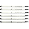 5-Star Luxury Iconic St. Regis Hotel Ink Pen Souvenir, White, 5-3/8 Inches Long, Set of 6