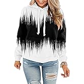 BeadChica Women's Casual Hoodies Crew Neck Long Sleeve Sweatshirts With Pocket Lightweight Pullover Tops-Stripe-M