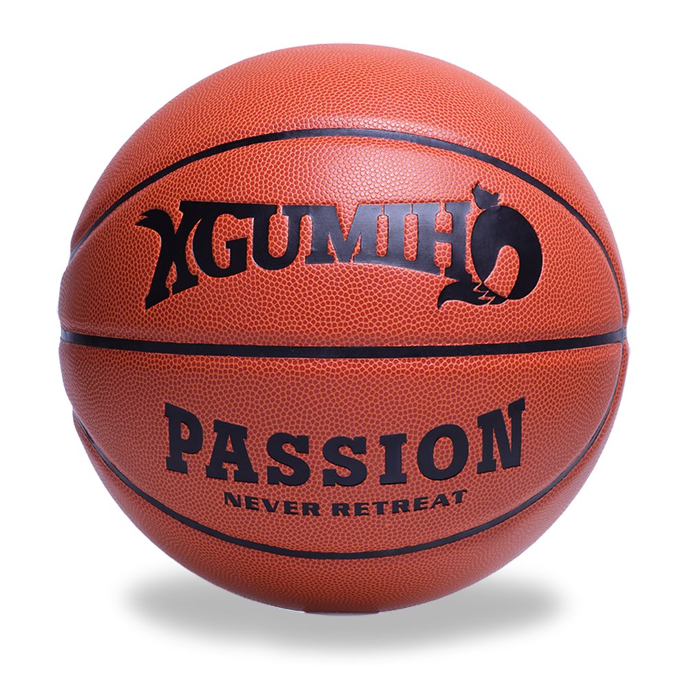 XGUMIHO Basketball Indoor Moisture Absorbing Hygroscopic Micro Fiber Leather Mens Training Games Professional Street Official Size 7 29.5 Red …