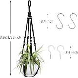 Augshy Macrame Hanging Planter 2 Pack 35 Inch Indoor Outdoor Decor view 2
