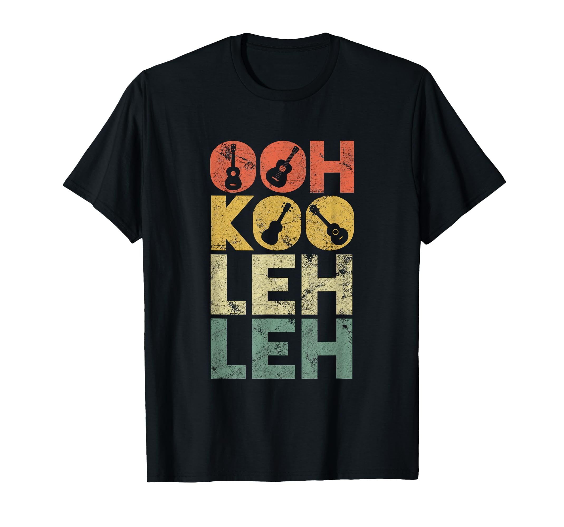 Vintage Ooh Koo Leh Leh Retro Guitar Hawaiian Uke Acoustic T-Shirt