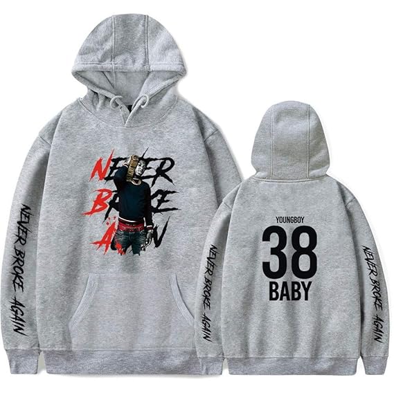 Buy Floral Nba Youngboy Never Broke Again Unisex Hoodie Printed Hooded Pullover Sweatshirt For Men Women Boys Girls L Grey At Amazon In