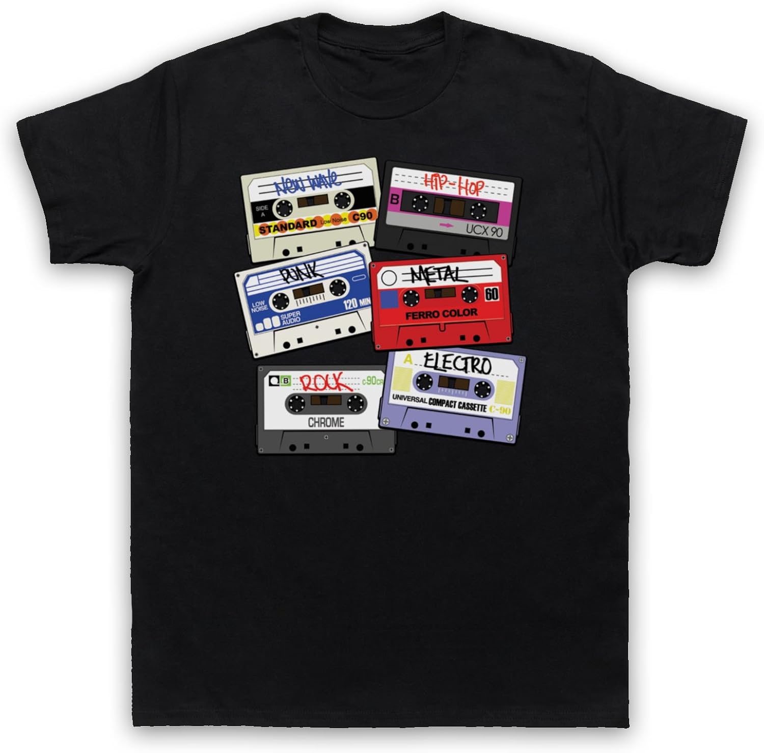 Cassette Tapes Retro Mix Tape Mens TShirt Amazon.co.uk Clothing